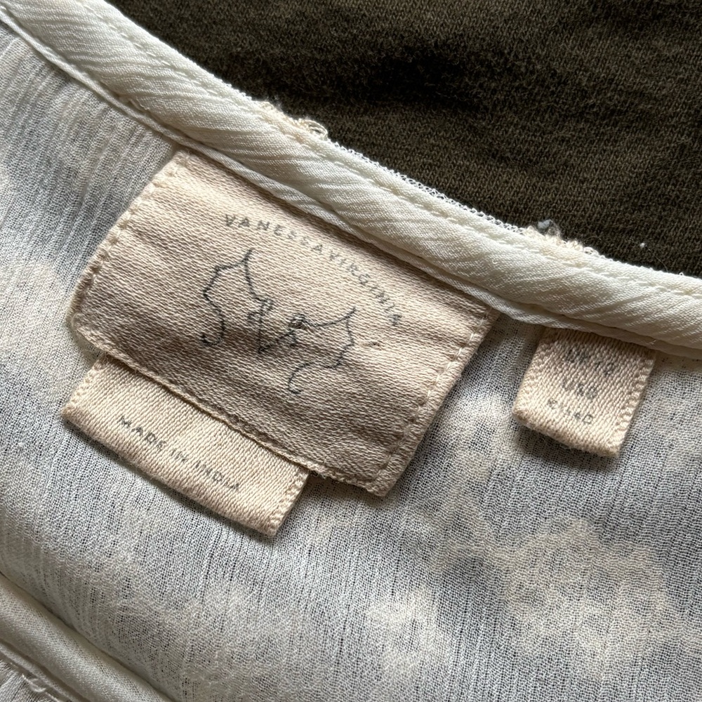 VANESSA VIRGINIA for ANTHROPOLOGIE ivory LACE beaded & crochet TANK small WHITE - Picture 7 of 8